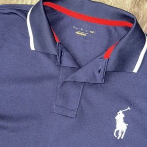 Polo Ralph Lauren Performance Short Sleeve Polo Men's S Navy Blue Big Pony